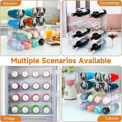 Stackable Water Bottle Organizer, Large Compartment Water Bottle Holder - Image 6