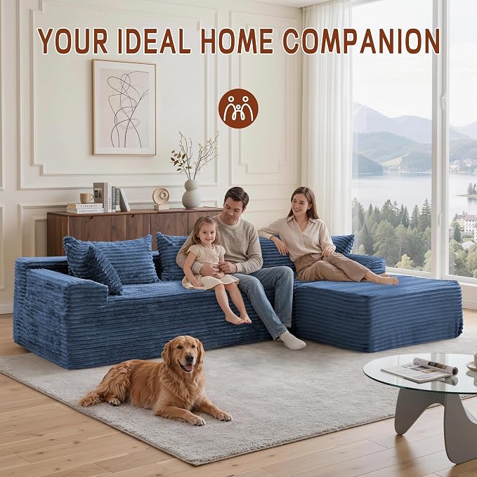 Korser 108" L-Shaped Modular Sectional Sofa - Image 5