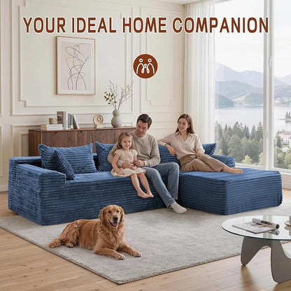 Korser 108" L-Shaped Modular Sectional Sofa - Image 5