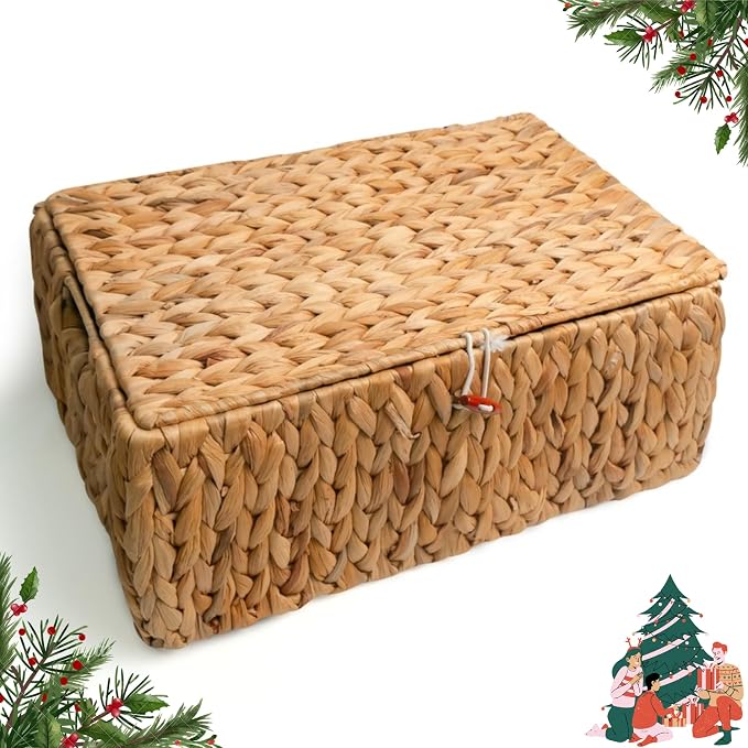 KOKODO Rectangular Water Hyacinth Basket by KOKODOHOMEPROJECT