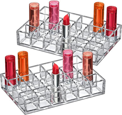 Amazing Abby - Allure - 2-Pack 24-Slot Acrylic Lipstick Organizer, Lipstick by AmazingAbby