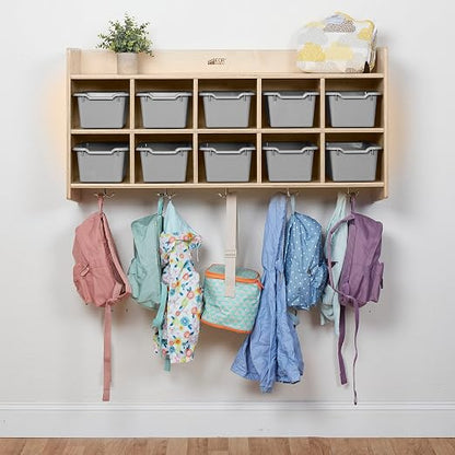 ECR4Kids 10-Section Hanging Coat Locker - Image 6