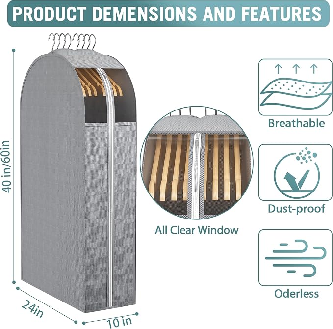 Liuoud 10" Gusseted Garment Bags - Image 2