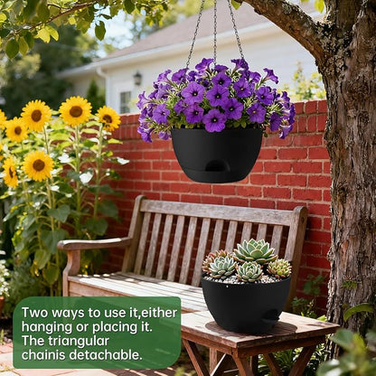 4-Piece Set of 8-Inch Hanging Planters - Image 2
