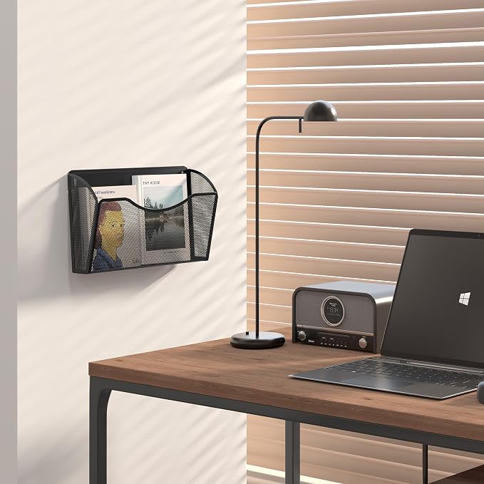 EasyPAG Wall File Organizer, Metal Mesh Hanging File Folder Holder - Image 7