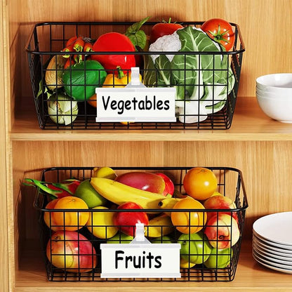 Wire Shelf Label Holder, ELEMGULY 35PCS Plastic Basket Label Holders - Image 6