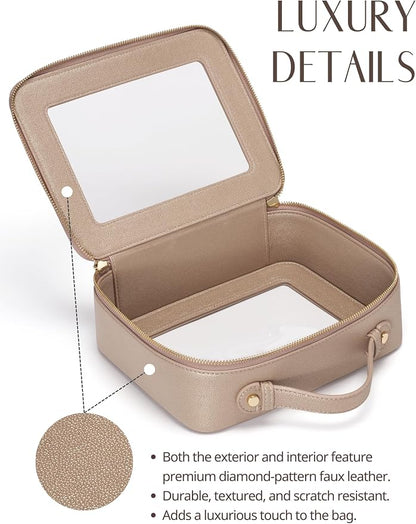 Popvibe Clear Makeup Bag Travel Cosmetic Case Transparent Toiletry Bag - Image 5