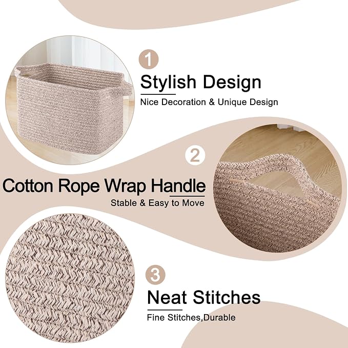 OIAHOMY Storage Basket, Woven Baskets - Image 3