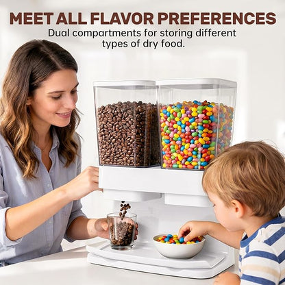 Cereal Dispenser Countertop 2 Pack, 3L Large Cereal Containers Storage Airtight - Image 4