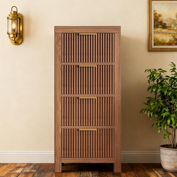 4-Drawer Modern Solid Wood Dresser by NRITOBY