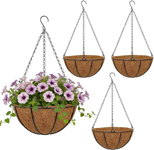 10 Inch Metal Hanging Basket by NatureCrafted