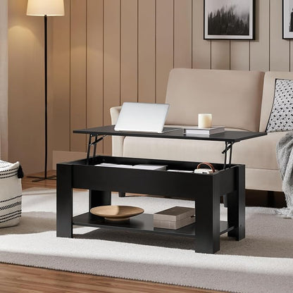 Yaheetech Wooden Coffee Table, Lift Top Coffee Table - Image 2