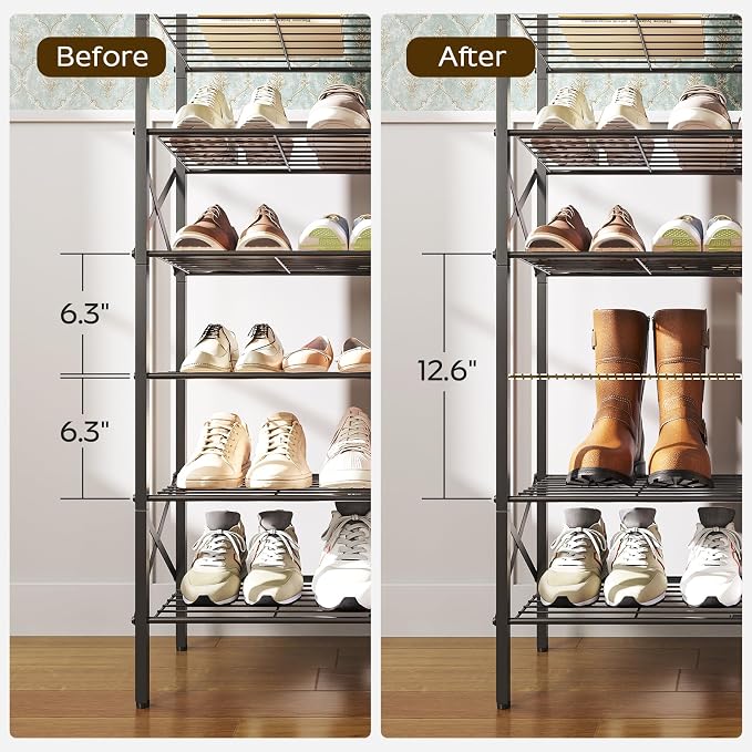 YATINEY 10 Tier Shoe Rack, Large Capacity Shoe Storage Organizer Holds 40 Pairs - Image 3