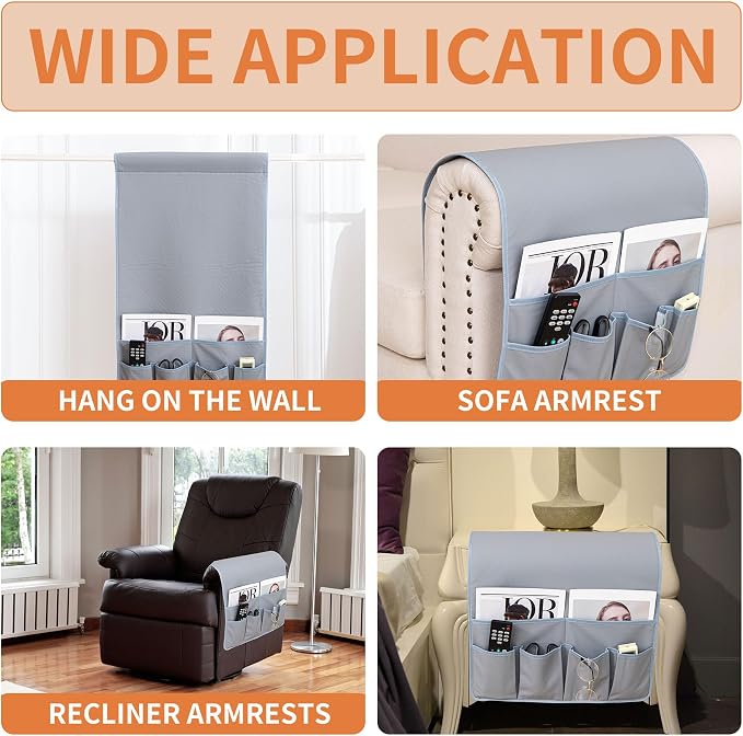 HAOMAIJIA Anti Slip Sofa Armrest Organizer Arm Chair Bedside Caddy Storage - Image 5