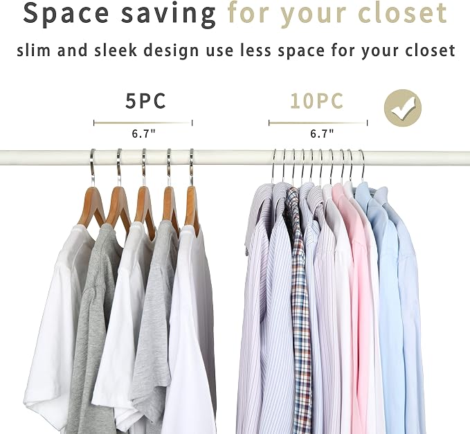 TOPIA HANGER Metal Hangers 20 Pack, Adult Clothes Hangers Space Saving & Non - Image 7