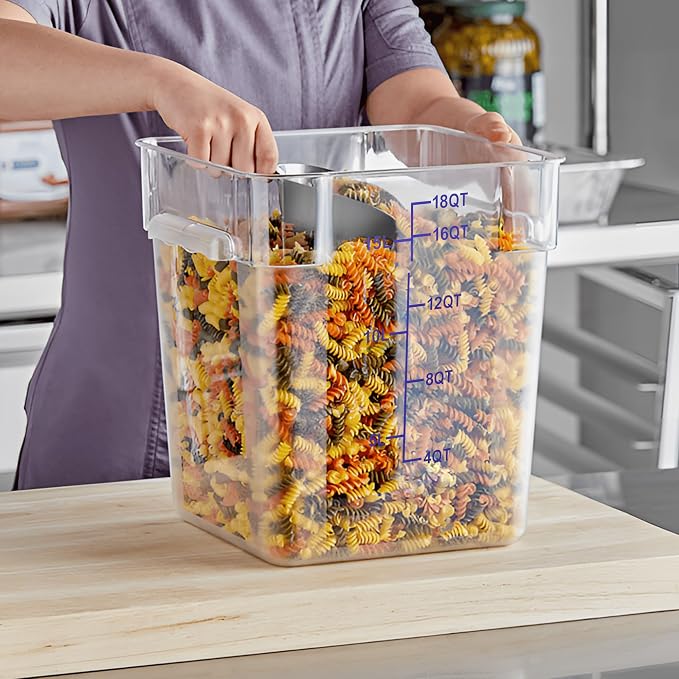 4 Pack Food Storage Containers, 18 Quart Square Commercial Food Containers - Image 9