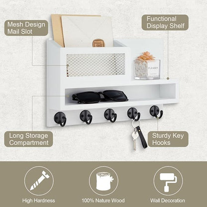 Key Holder for Wall, Mail Organizer Wall Mount - Image 2