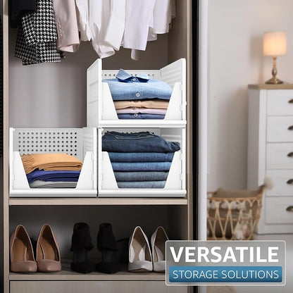 Sorbus 3 Pack Folding Closet Shelf Organizer - Image 5