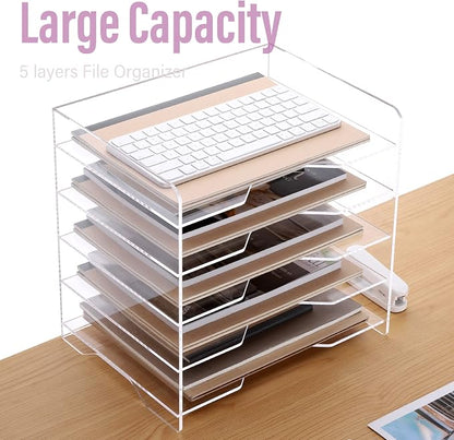 SANRUI Acrylic Paper Organizer Letter Tray - Image 8