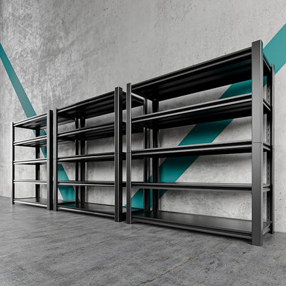 5 Tier Adjustable Metal Shelving Storage Rack, Storage Shelves, 59.8" Wx24 by Nexvrtau