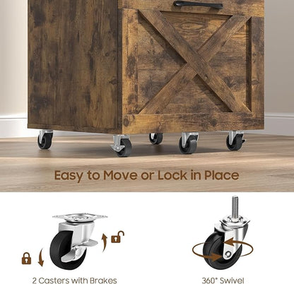 Halitaa Farmhouse 2 Drawer Small File Cabinet - Image 7