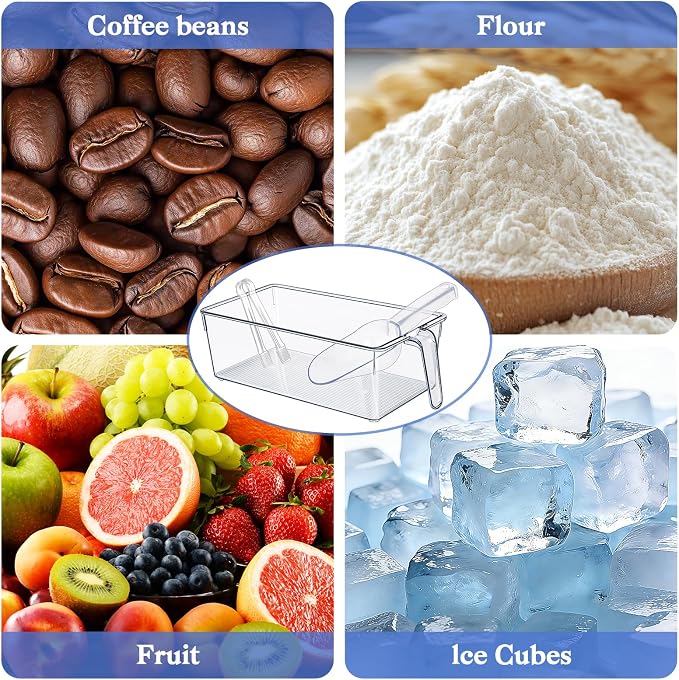 Clear Ice Bucket for Freezer, Ice Cube Storage Bin - Image 6
