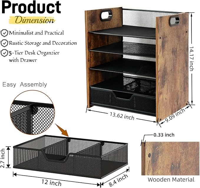 Wood Desk Organizer - Image 2