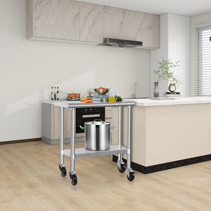 HARDURA Stainless Steel Commercial Table Prep & Work Table - Image 2