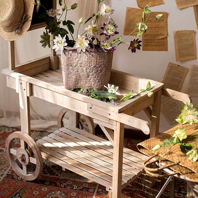 Outdoor Potting Bench Table Garden Work Bench Wooden Garden Potting Bench - Image 3