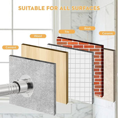 1.3 Inch Diameter Closet Rods for Hanging Clothes 17-51 Inch Adjustable - Image 5