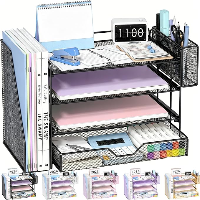 OPNICE Desk Organizer, 4-Tier Desktop File Organizer by OPNICE