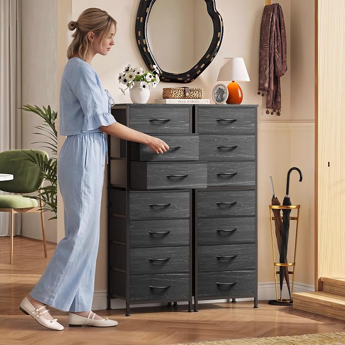 WLIVE Tall Dresser for Bedroom, 7 Drawer Dressers & Chests of Drawers, Fabric - Image 2