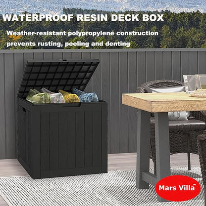 Mars Villa 31 Gallon Deck Box, Outdoor Storage Box Waterproof, Outside Resin - Image 3
