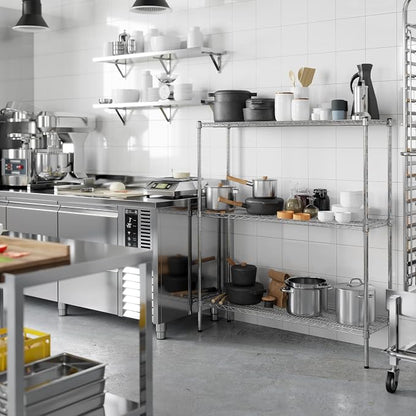 14" Deep x 48" Wide x 54" Height Wire Shelving Kit | 3-Tier | NSF Commercial - Image 7