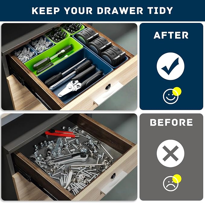 47pcs Tool Box Organizer, Tool Drawer Organizer Trays - Image 4