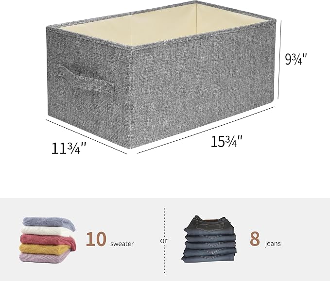 linen closet organizers and storage, Large Storage Baskets, clothes organizer - Image 2