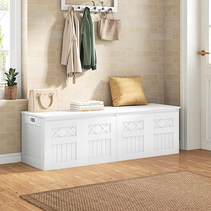 Hzuaneri 59" Storage Bench, Lift Top, 268L/70 Gal Large Storage Chest | | 330lb - Image 8