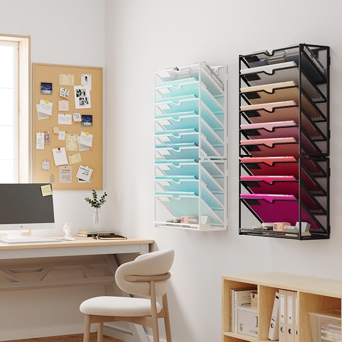 Lavatino 10-Tier Hanging Wall File Folders Organizer - Image 6