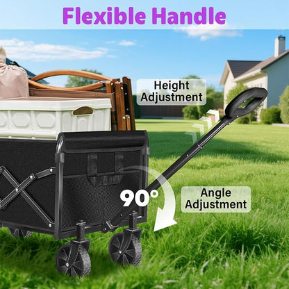 Wagons Carts Foldable, 280 LBS Large Capacity Foldable Wagon Cart Collapsible - Image 6
