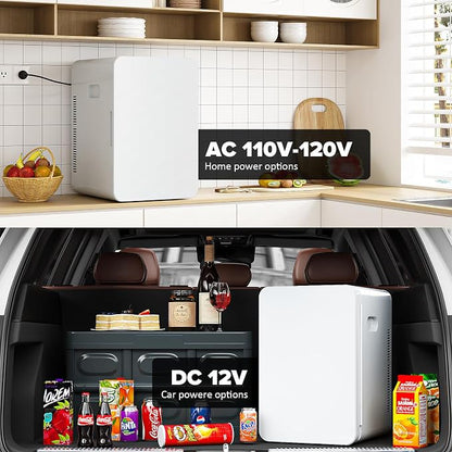 22L/30Cans Mini Fridge for Bedroom, 12v DC Portable Cooler & Warmer, Mini - Image 5