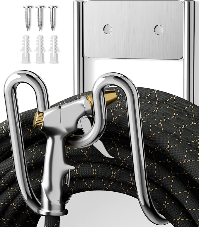 Garden Hose Holder Wall Mount by niffgaff