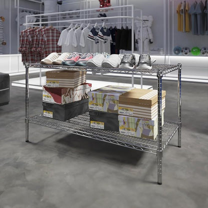 24" Deep x 48" Wide x 27" Height Wire Shelving Kit | 2-Tier | NSF Commercial - Image 2