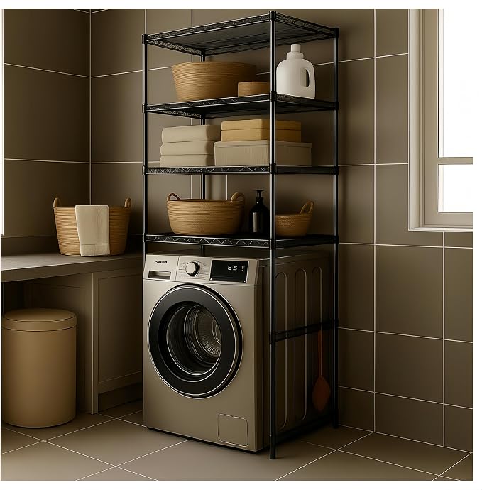 Washer, Dryer and Refrigerator Top Shelf by Unknown