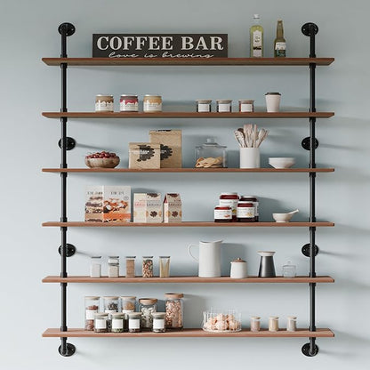 HDDFER 48 InchPipe Bookshelf Floating Shelves by industrialpipeshelving