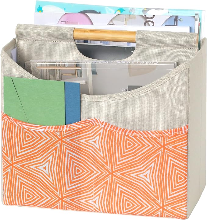 EZDeco Magazine Holder, Boho Foldable Magazine Rack Storage Basket by EZDeco