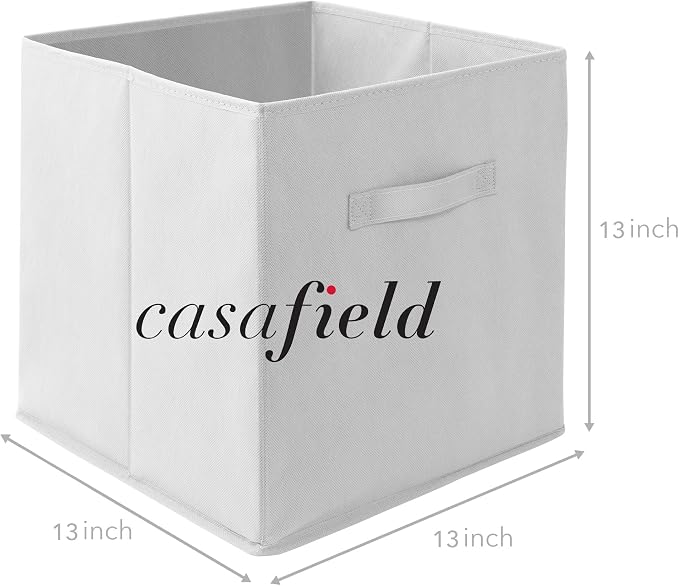 Casafield Set of 6 Collapsible Fabric Cube Storage Bins, Cubby Organizers & More - Image 7