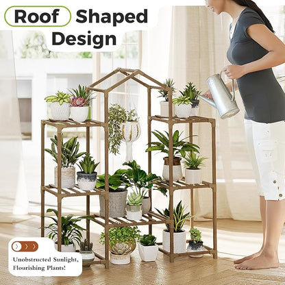 Bamworld Plant Stand Indoor Hanging Plant Shelf Outdoor Large Plant Rack - Image 3