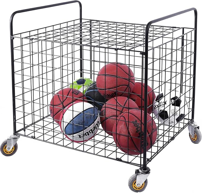 MyGift Professional Gym Metal Multi Sports Ball Storage Cart by MyGiftHome