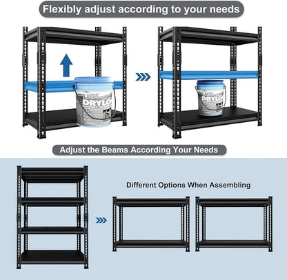 40" W Garage Shelving Heavy Duty，1800LBS Loads Metal Shelving Units and Storage - Image 5
