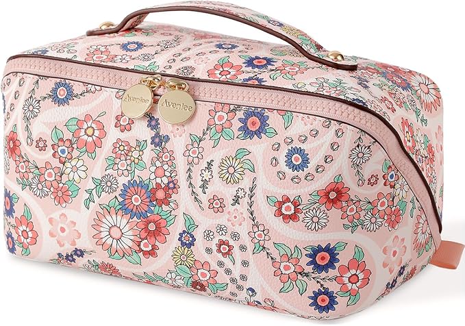 Aveniee Travel Makeup Bag for Women, Large Cosmetic Organizer by Aveniee